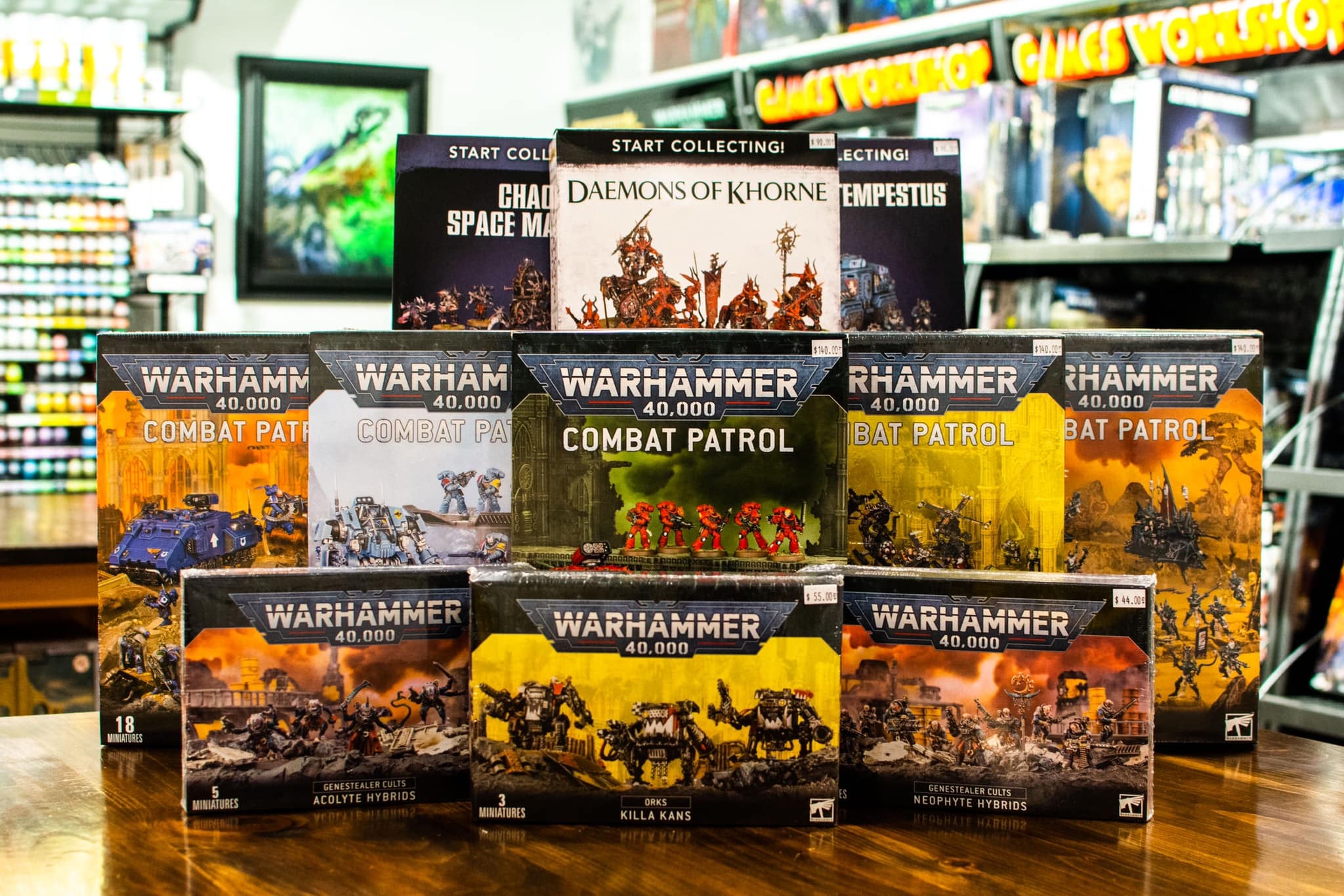 Warhammer 40k games shop and citedel paint for tabletop game store